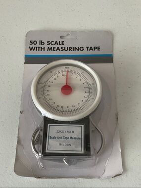 Academy 50 lb Fishing Dial Scale with Measuring Tape